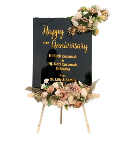 Papan Bunga Akrilik Wedding View Laut Merak